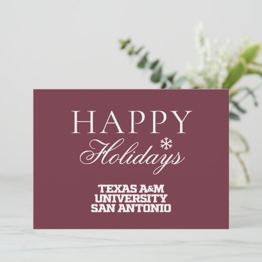 Texas A&M University - San Antonio Feestdagenkaart (Staand voorkant)
