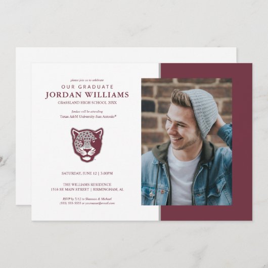 Texas A&M University-San Antonio | Jaguars Aankondiging (Voorkant / Achterkant)