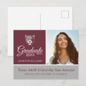Texas A&M University - San Antonio | Jaguars Aankondigingskaart (Voorkant / Achterkant)