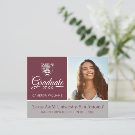 Texas A&M University - San Antonio | Jaguars Aankondigingskaart (Staand voorkant)