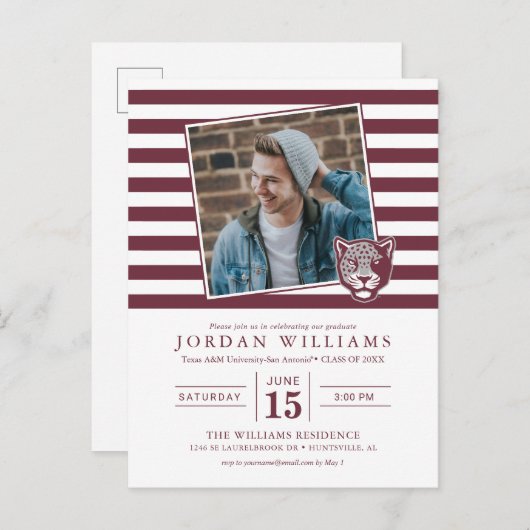 Texas A&M University - San Antonio | Jaguars Aankondigingskaart (Voorkant / Achterkant)