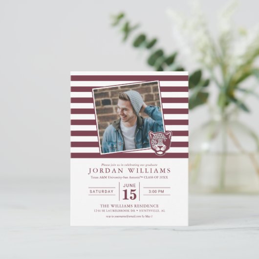 Texas A&M University - San Antonio | Jaguars Aankondigingskaart (Staand voorkant)