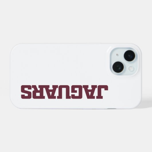 Texas A&M University - San Antonio Jaguars iPhone 15 Case (Achterkant horizontaal)