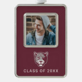 Texas A&M University - San Antonio | Jaguars Verzilverd Omlijst Ornament (Voorkant)