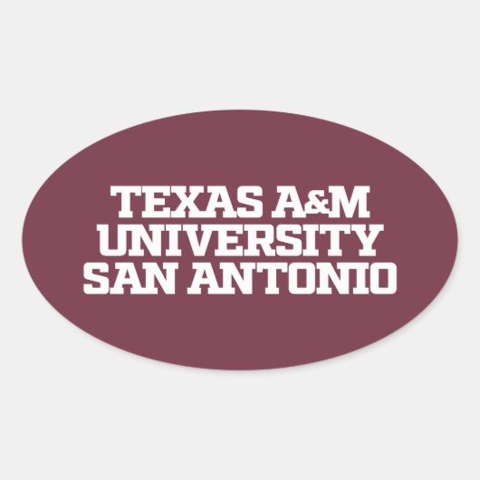 Texas A&M University - San Antonio Ovale Sticker (Voorkant)