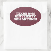 Texas A&M University - San Antonio Ovale Sticker (Tas)