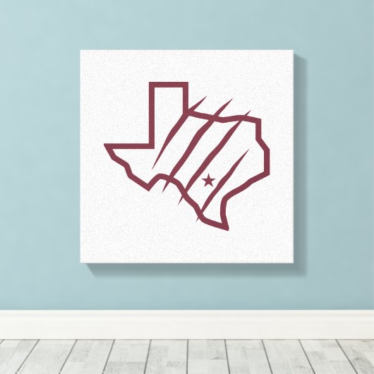 Texas A&M University - San Antonio | Staat Logo Canvas Afdruk (Insitu (Houten vloer))