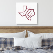Texas A&M University - San Antonio | Staat Logo Canvas Afdruk (Insitu (Slaapkamer))