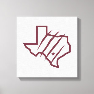 Texas A&M University - San Antonio   Staat Logo Canvas Afdruk