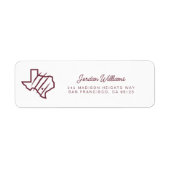 Texas A&M University - San Antonio | Staat Logo Etiket (Voorkant)