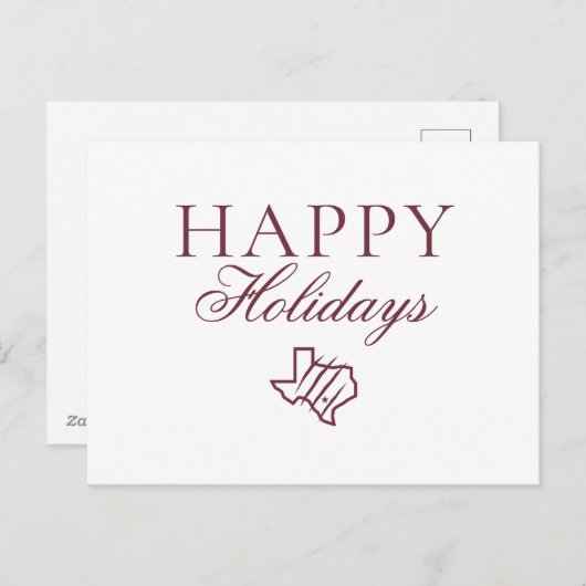 Texas A&M University - San Antonio | Staat Logo Feestdagenkaart (Voorkant / Achterkant)