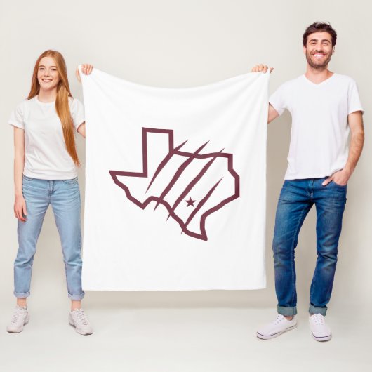 Texas A&M University - San Antonio | Staat Logo Fleece Deken (In situ)