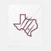 Texas A&M University - San Antonio | Staat Logo Fleece Deken (Voorkant)