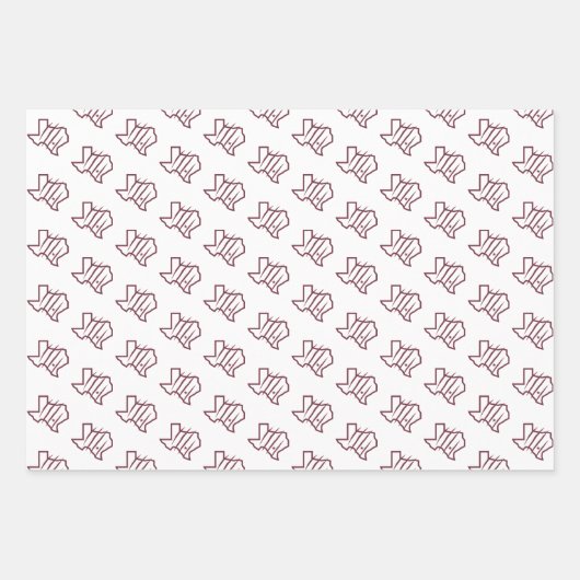 Texas A&M University - San Antonio | Staat Logo Inpakpapier Vel (Voorkant 3)