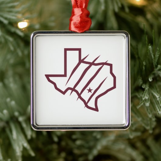 Texas A&M University - San Antonio | Staat Logo Metalen Ornament (Boom)