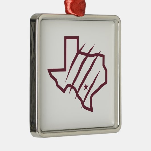 Texas A&M University - San Antonio | Staat Logo Metalen Ornament (Rechts)