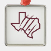 Texas A&M University - San Antonio | Staat Logo Metalen Ornament (Voorkant)