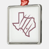 Texas A&M University - San Antonio | Staat Logo Metalen Ornament (Links)