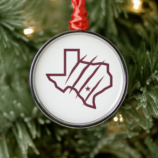 Texas A&M University - San Antonio | Staat Logo Metalen Ornament (Boom)