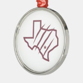 Texas A&M University - San Antonio | Staat Logo Metalen Ornament (Links)