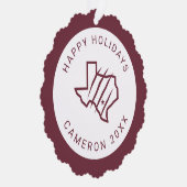 Texas A&M University - San Antonio | Staat Logo Ornament Kaart (Rechts)