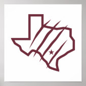 Texas A&M University - San Antonio | Staat Logo Poster (Voorkant)