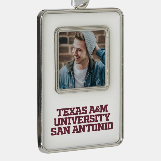 Texas A&M University - San Antonio Verzilverd Omlijst Ornament (Rechts)