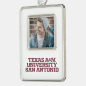Texas A&M University - San Antonio Verzilverd Omlijst Ornament (Links)