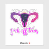Texas Abortion Ban Celestial Uterus Protest Car Sticker (Vel)