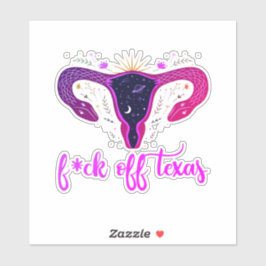 Texas Abortion Ban Celestial Uterus Protest Car Sticker