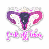 Texas Abortion Ban Celestial Uterus Protest Car Sticker (Voorkant)