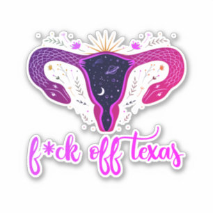 Texas Abortion Ban Celestial Uterus Protest Car Sticker