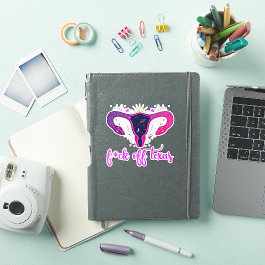 Texas Abortion Ban Celestial Uterus Protest Car Sticker (iPad Cover)