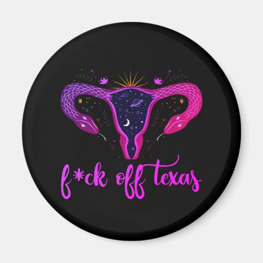 Texas Abortion Ban Celestial Uterus Protest Magneet (Voorkant)