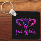 Texas Abortion Ban Celestial Uterus Protest Sleutelhanger (Voorkant)