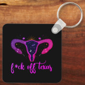 Texas Abortion Ban Celestial Uterus Protest Sleutelhanger (Achterkant)