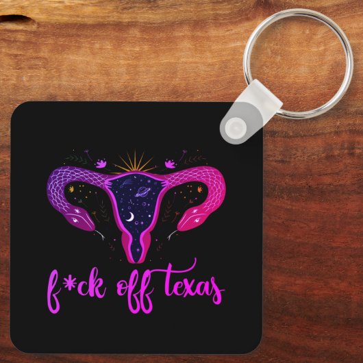 Texas Abortion Ban Celestial Uterus Protest Sleutelhanger (Achterkant)