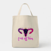 Texas Abortion Ban Celestial Uterus Protest Tote Bag (Achterkant)