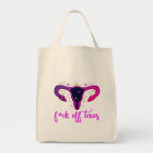 Texas Abortion Ban Celestial Uterus Protest Tote Bag (Voorkant)