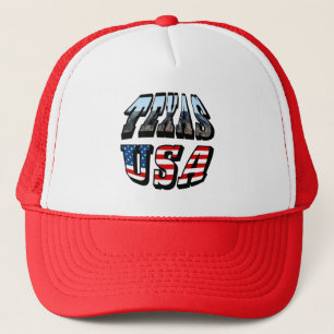 Texas Afbeelding en Vlag Tekst Trucker Pet