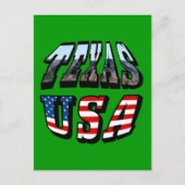 Texas Afbeelding- en vlaggentekst Briefkaart (Voorkant)