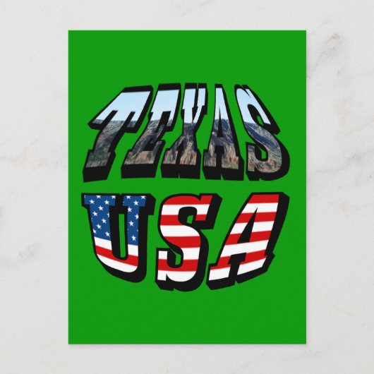 Texas Afbeelding- en vlaggentekst Briefkaart (Voorkant)