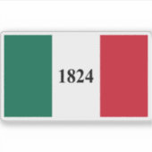 Texas Alamo Flag Sticker (Voorkant)