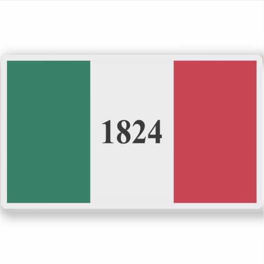 Texas Alamo Flag Sticker (Voorkant)