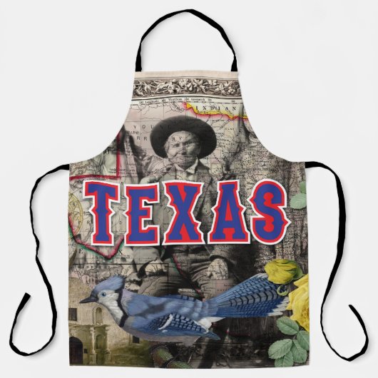 Texas All-Over Print Apron Schort (Voorkant)
