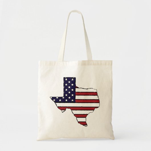 Texas alle Amerikaanse vlag herbruikbare canvas ta Tote Bag (Voorkant)