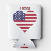 Texas American Flag Heart Blikjeskoeler (Achterkant)