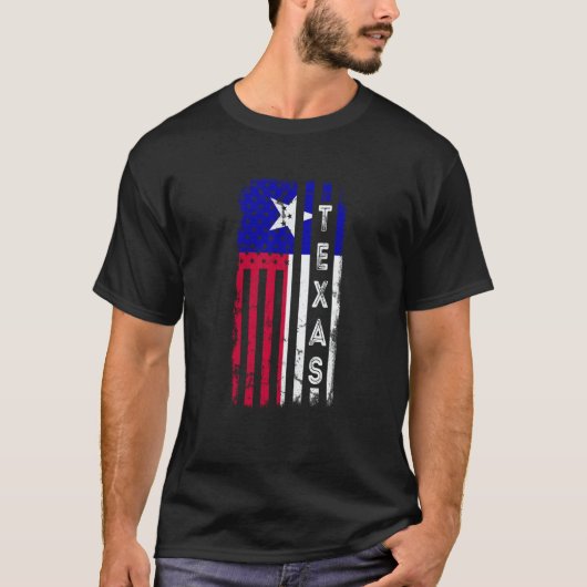 Texas American Flag Home State of Texas Flag T-shirt (Voorkant)