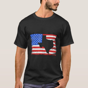 Texas American Flag Outline Distress Ultimate 4t T-shirt