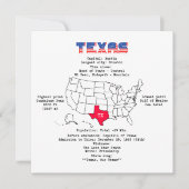 Texas American staat op een kaart en nuttige infor (Voorkant)
